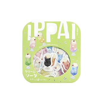 クリームソーダーになります。 Amazon.co.jp: BGM 箔押しフレークシール IPPAI クリームソーダ
